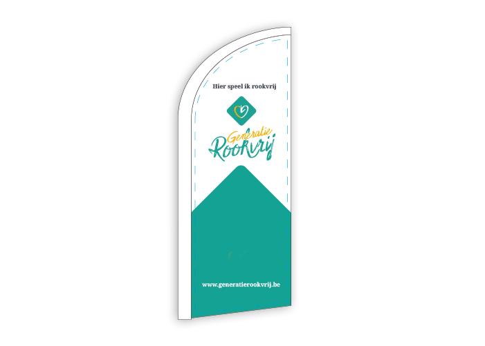 Beachflag met watervoet